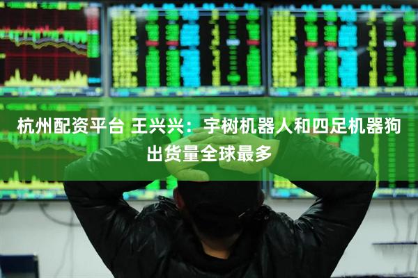 杭州配资平台 王兴兴：宇树机器人和四足机器狗出货量全球最多